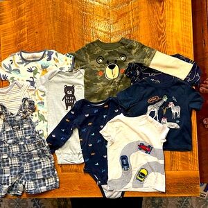 9-Pcs 24 Months onsies, jumpers, overalls, t-shirts